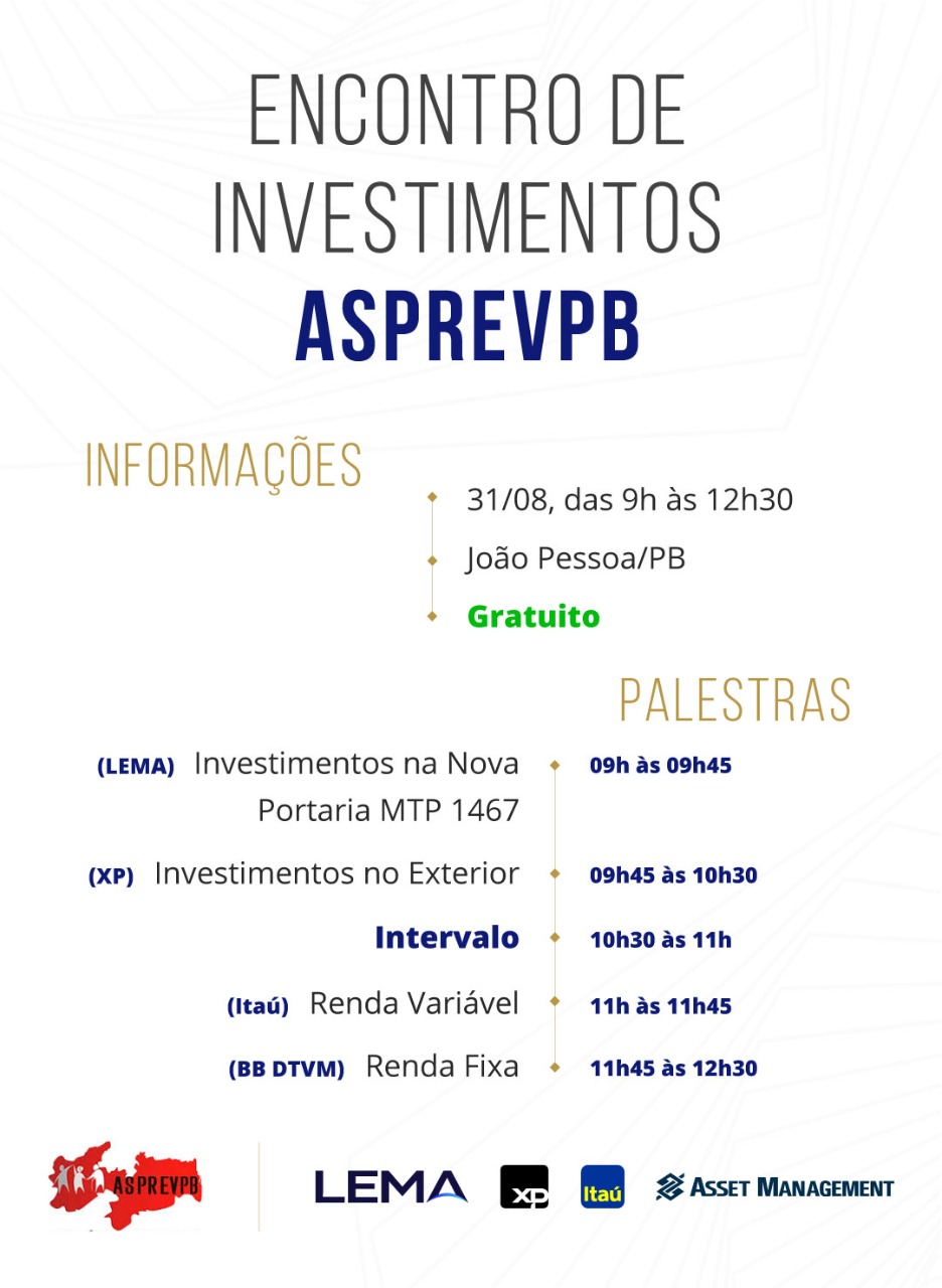 ASPREVPB promove Encontro de Investimentos no TCE/PB